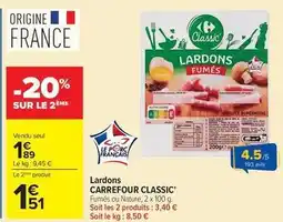 Carrefour Market Carrefour - lardons classic offre