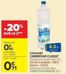 Carrefour Market Carrefour - limonade classic offre