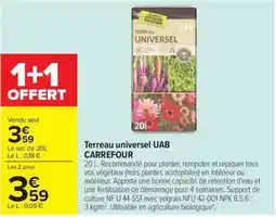 Carrefour Market CARREFOUR Terreau universel UAB offre