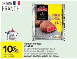 Carrefour Market Charal - 4 pavés de bœuf offre