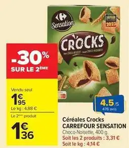 Carrefour Market Carrefour - céréales crocks sensation offre
