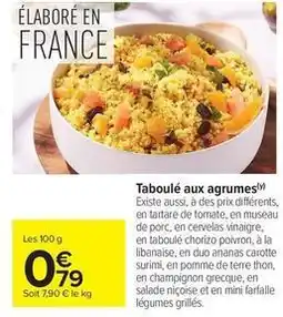 Carrefour Market Tartare - taboulé aux agrumes offre