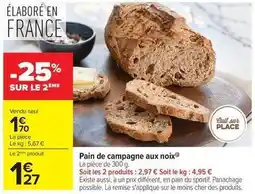 Carrefour Market Pain de campagne aux noix offre