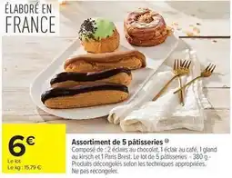 Carrefour Market Assortiment de 5 pâtisseries offre