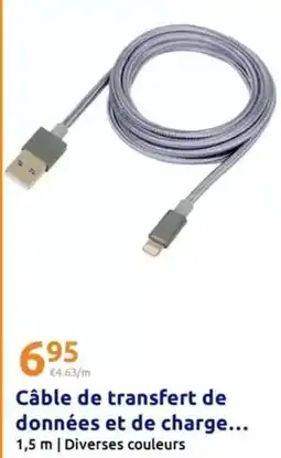 Action Câble de transfert de données et de charge offre