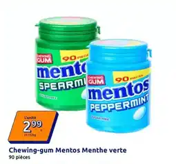 Action Mentos - chewing-gum menthe verte offre