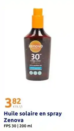 Action Zenova - huile solaire en spray offre