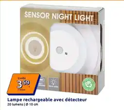 Action Lampe rechargeable avec détecteur offre