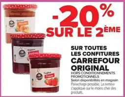 Carrefour Carrefour Original Sur toutes les confitures offre
