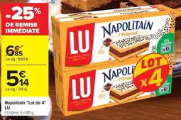 Carrefour Lu napolitain lot de 4 offre
