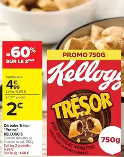 Carrefour Kellogg's Céréales Trésor Promo offre