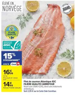 Carrefour ASC Filet de saumon Atlantique offre