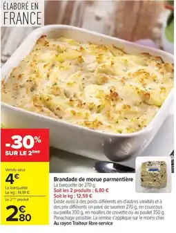 Carrefour Brandade de morue parmentière offre