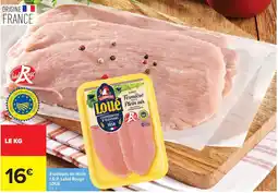 Carrefour LOUÉ Escalopes de dinde offre