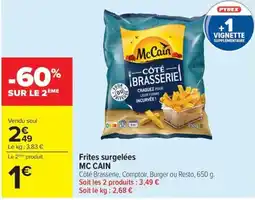 Carrefour MC CAIN Frites surgelées offre