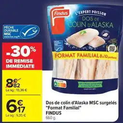 Carrefour Findus Dos de colin d'Alaska offre