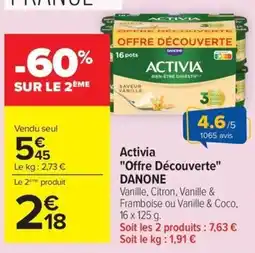 Carrefour Activia offre