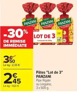 Carrefour PANZANI Pâtes offre