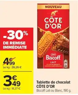 Carrefour CÔTE D'OR Biscoff offre