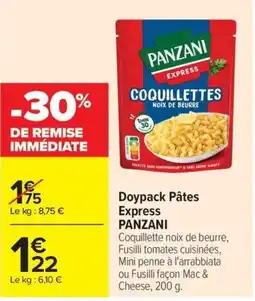 Carrefour PANZANI Coquillettes noix de beurre offre