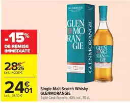 Carrefour GLENMORANGIE Single Malt Scotch Whisky offre