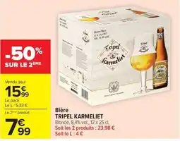 Carrefour Tripel Karmeliet offre