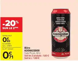 Carrefour Koenigsbier Bière offre