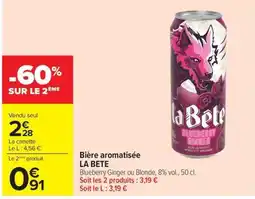 Carrefour LA BÊTE Bière aromatisée offre