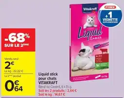 Carrefour VITAKRAFT Liquid stick pour chats offre