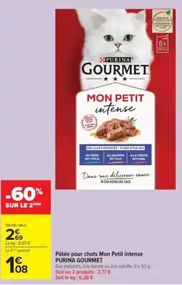 Carrefour Purina gourmet patte pour mon petit intense offre