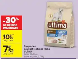 Carrefour ultima Croquettes pour petits chiens offre