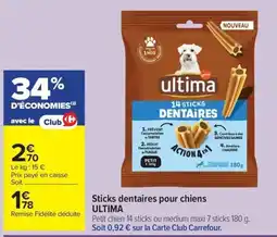 Carrefour ultima Sticks dentaires pour chiens offre