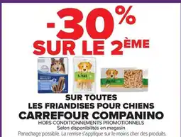 Carrefour Sur toutes les friandises pour chiens carrefour companino offre