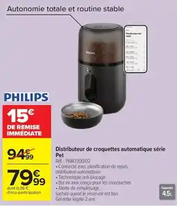 Carrefour PHILIPS Distributeur de croquettes automatique série Pet offre
