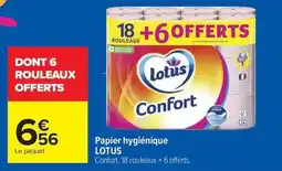 Carrefour LOTUS Papier hygiénique Confort offre