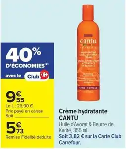 Carrefour CANTU Crème hydratante offre