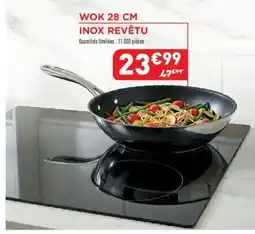 Carrefour WOK 28 CM INOX REVÊTU offre