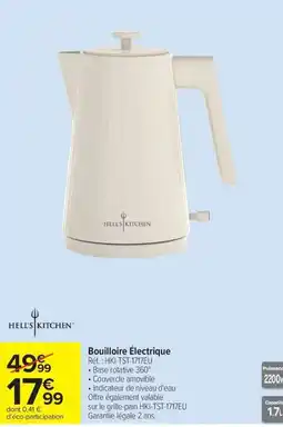 Carrefour Hell's kitchen bouilloire électrique offre