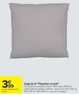 Carrefour Polycoton recyclé offre