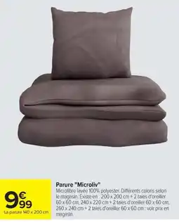 Carrefour Parure "Microliv" offre
