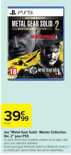 Carrefour KONAMI Metal Gear Solid : Master Collection Vol. 2 offre