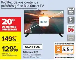 Carrefour CLAYTON Téléviseur LED offre
