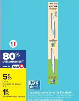 Carrefour Oxford couvre-livres offre