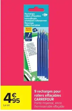 Carrefour CARREFOUR Recharges rollers effaçables offre