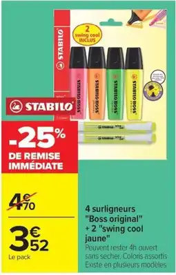 Carrefour STABILO surligneurs offre