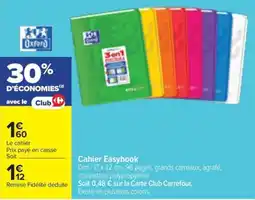 Carrefour Oxford Cahier Easybook offre