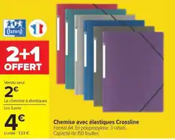 Carrefour Oxford Chemise avec élastiques Crossline offre