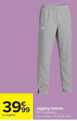 Carrefour Under Armour Jogging homme offre
