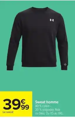 Carrefour Under Armour Sweat homme offre