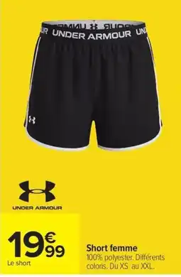Carrefour UNDER ARMOUR Short femme offre